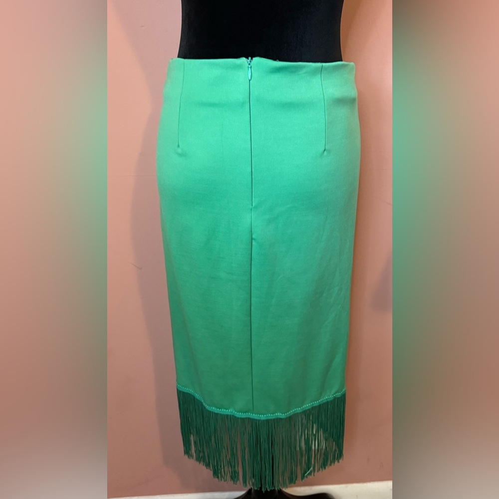 Green Fringe Skirt - Picture 4 of 5